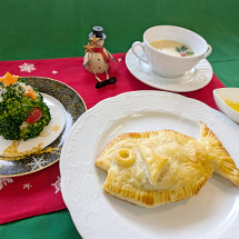 さけのパイ包み焼きでクリスマス