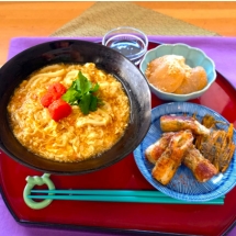 【12月開催】明太あんかけ卵とじうどん＆かたくり粉で作るわらび餅（他1品）